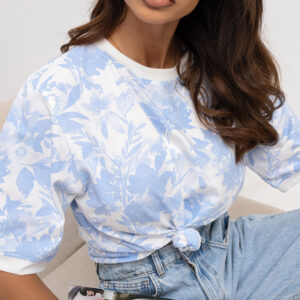 Bluzka t-shirt damska Kwiaty Lara Fashion
