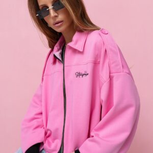 Kurtka dzianinowa damska Stayhere róż candy