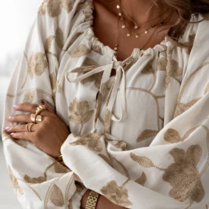 Bluzka damska Abba złoty haft