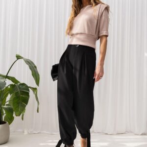 Spodnie damskie Gaya Jolmar z wiązaniem czarne