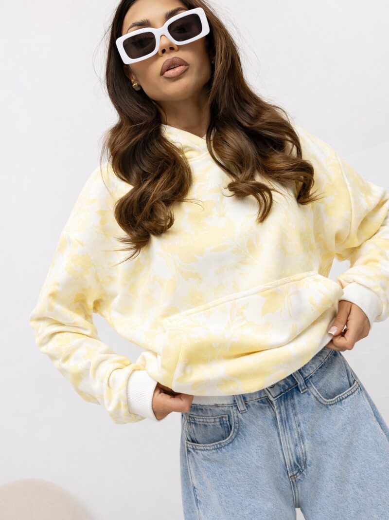 Bluza damska Kwiat Lara Fashion żółty