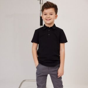 Koszulka Polo Bluzka T-shirt Dziecięca Chłopięca All For Kids czarna