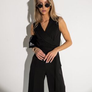 Kombinezon damski kopertowy Stayhere czarny