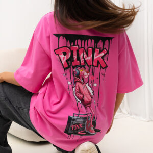 T-shirt damski Pink Rebel Lara różowy