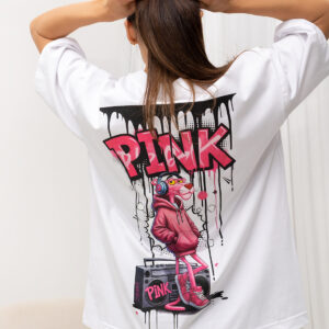T-shirt damski Pink Rebel Lara biała