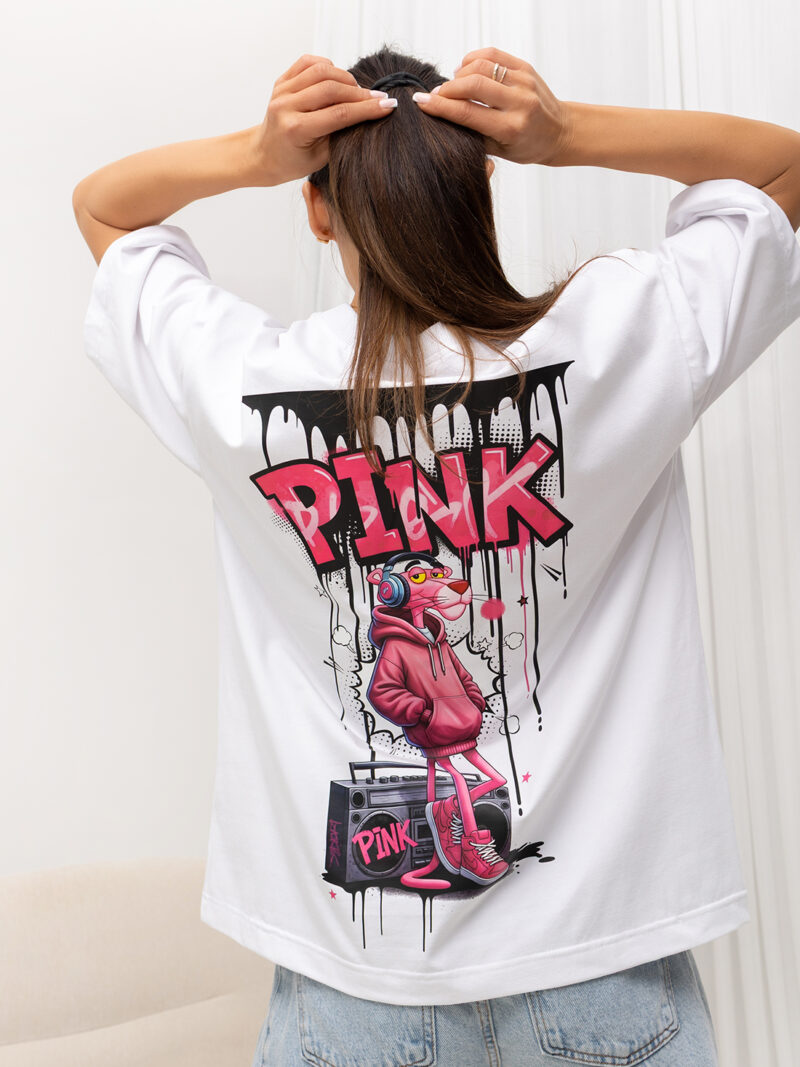 T-shirt damski Pink Rebel Lara biała