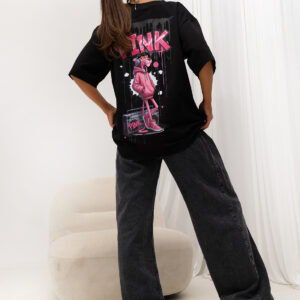 T-shirt damski Pink Rebel Lara czarny