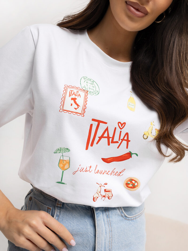 Bluzka t-shirt Italia Bella Vacanza Lara Fashion