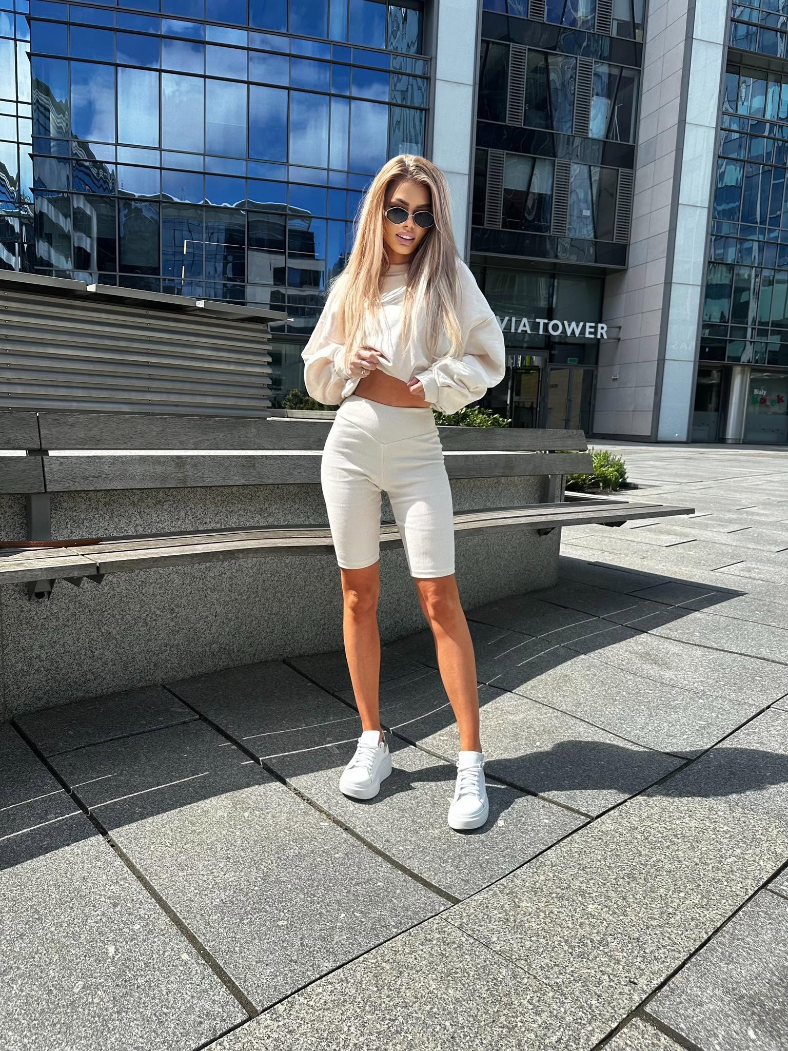 Kolarki damskie Stayhere ecru - obrazek 2