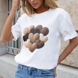 Bluzka t-shirt damski Bocca Serca Plecione rozmiar uniwersalny S | M | L