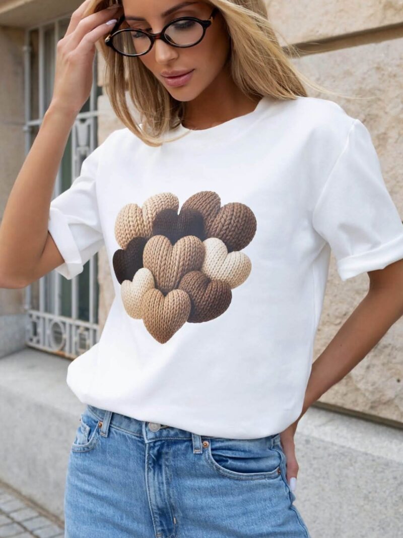 Bluzka t-shirt damski Bocca Serca Plecione rozmiar uniwersalny S | M | L