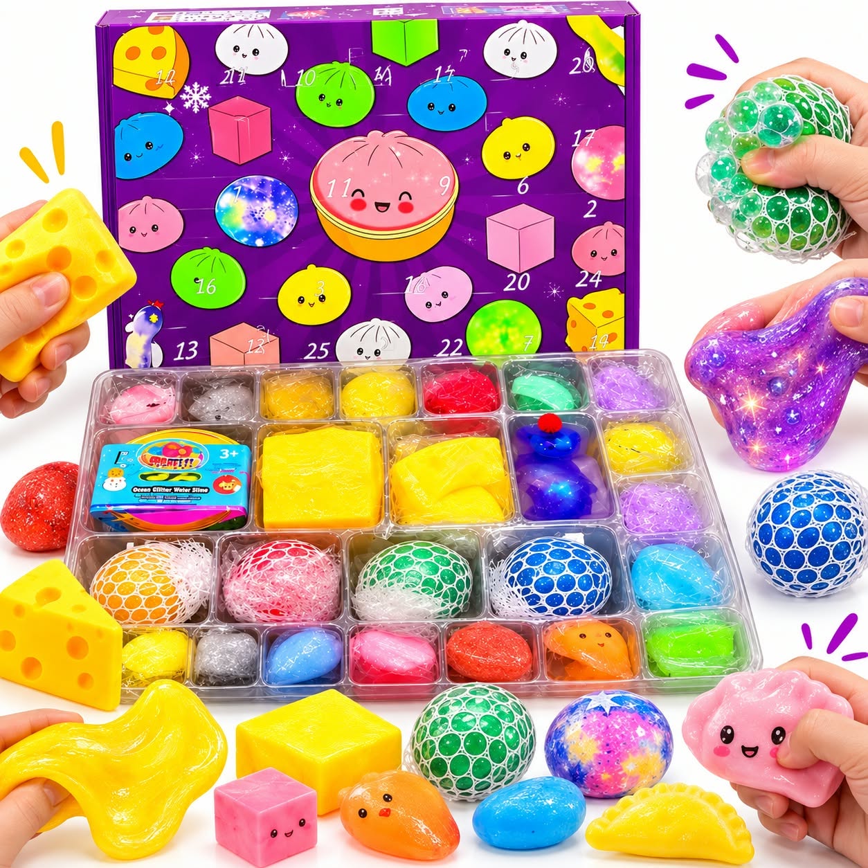 Kalendarz Adwentowy Squishy – 24 Niespodzianki