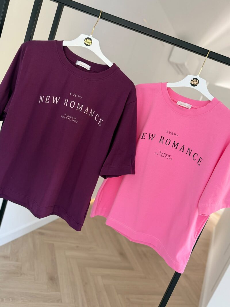 Bluzka t-shirt New Romance Lara bakłażan