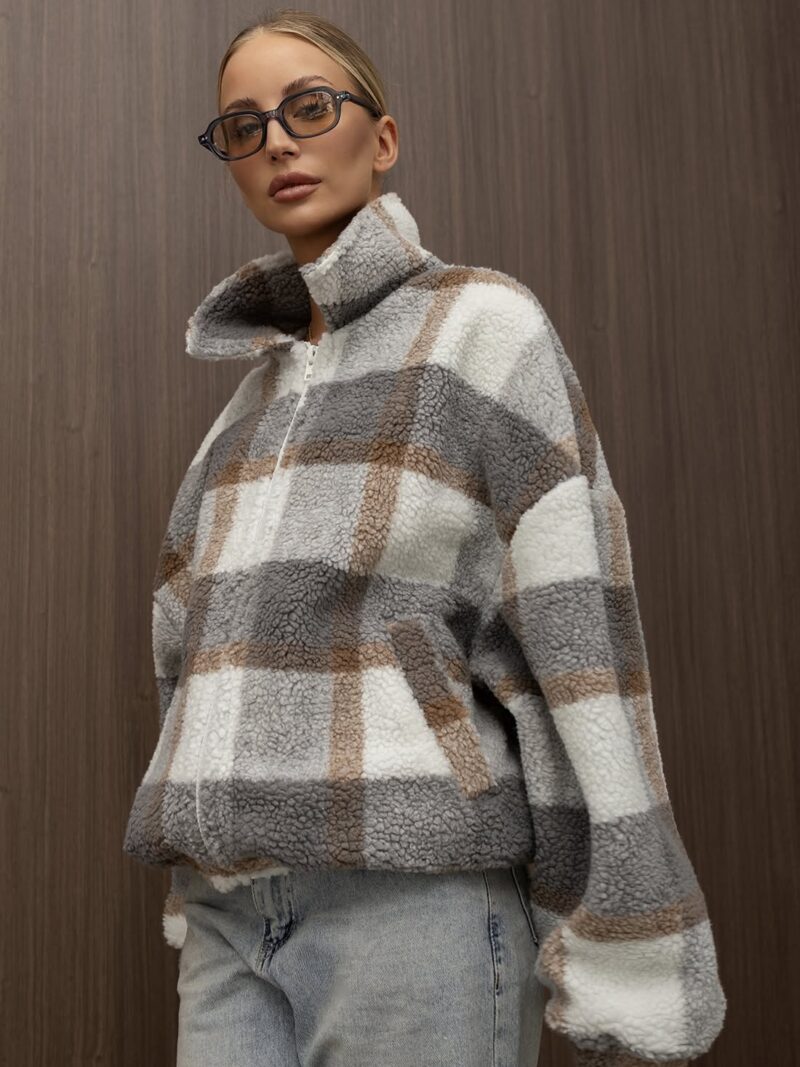 Kurtka damska baranek Teddy Check