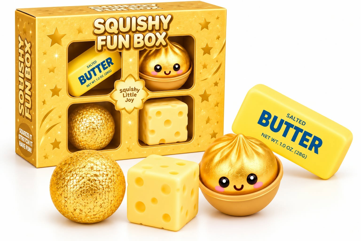 Squishy Zestaw 4x gnotki Squishy Antystresowy Gniotek Zabawka Dla Dzieci