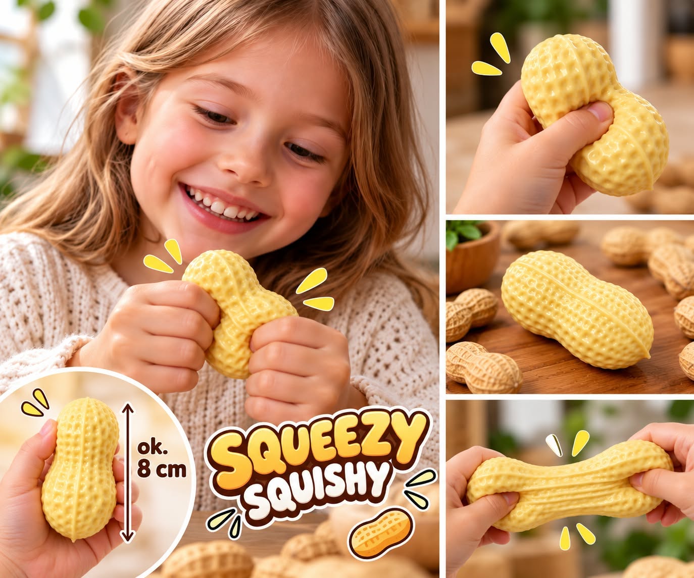 SQUEEZY SQUISHY FISTASZEK – miękki gniotek do ściskania - obrazek 2