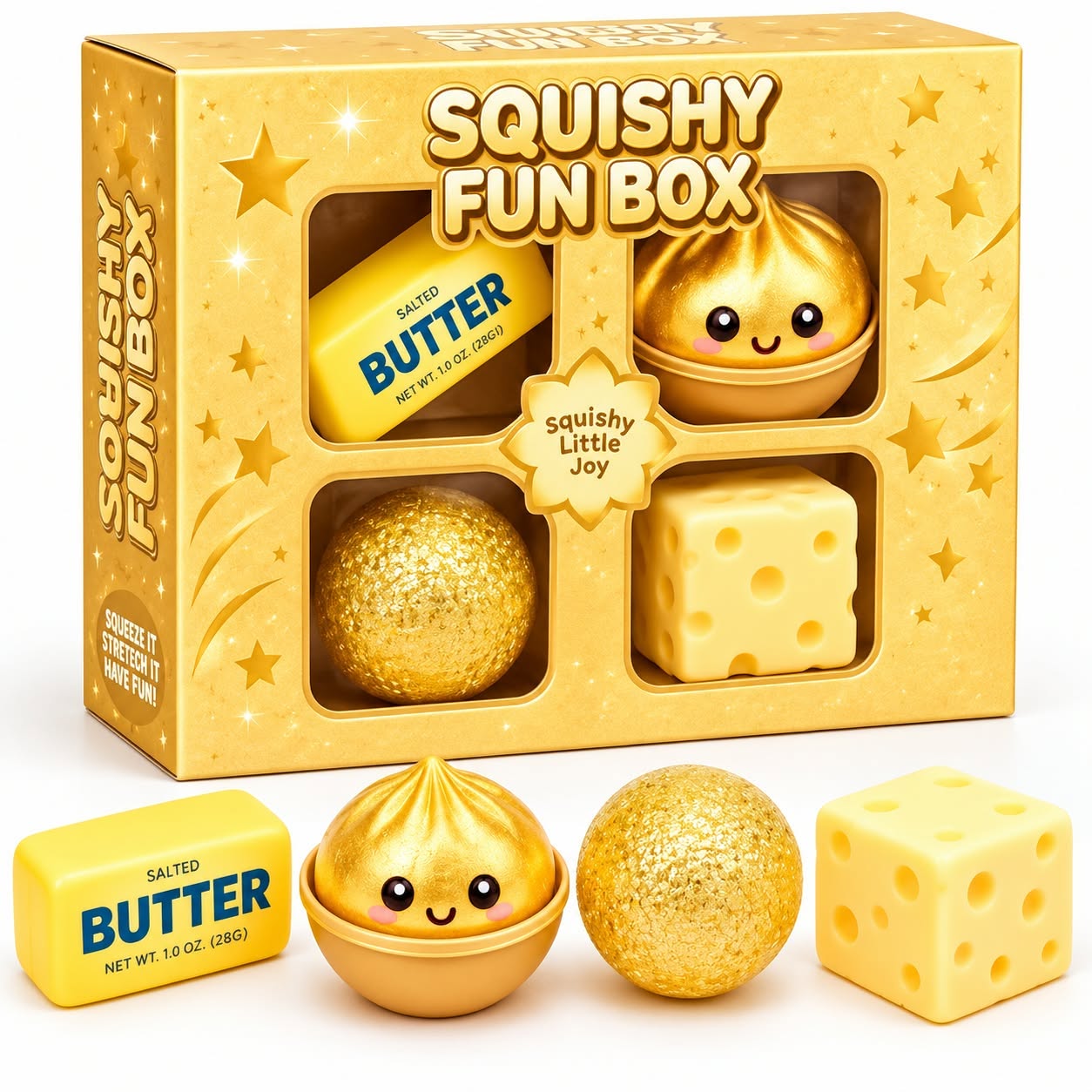 Squishy Zestaw 4x gnotki Squishy Antystresowy Gniotek Zabawka Dla Dzieci - obrazek 5