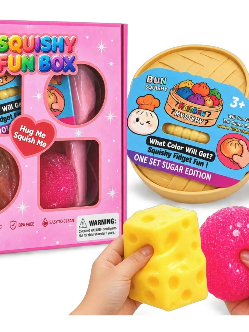 Squishy Zestaw 4x gnotki Squishy Antystresowy Gniotek Zabawka Dla Dzieci różowy