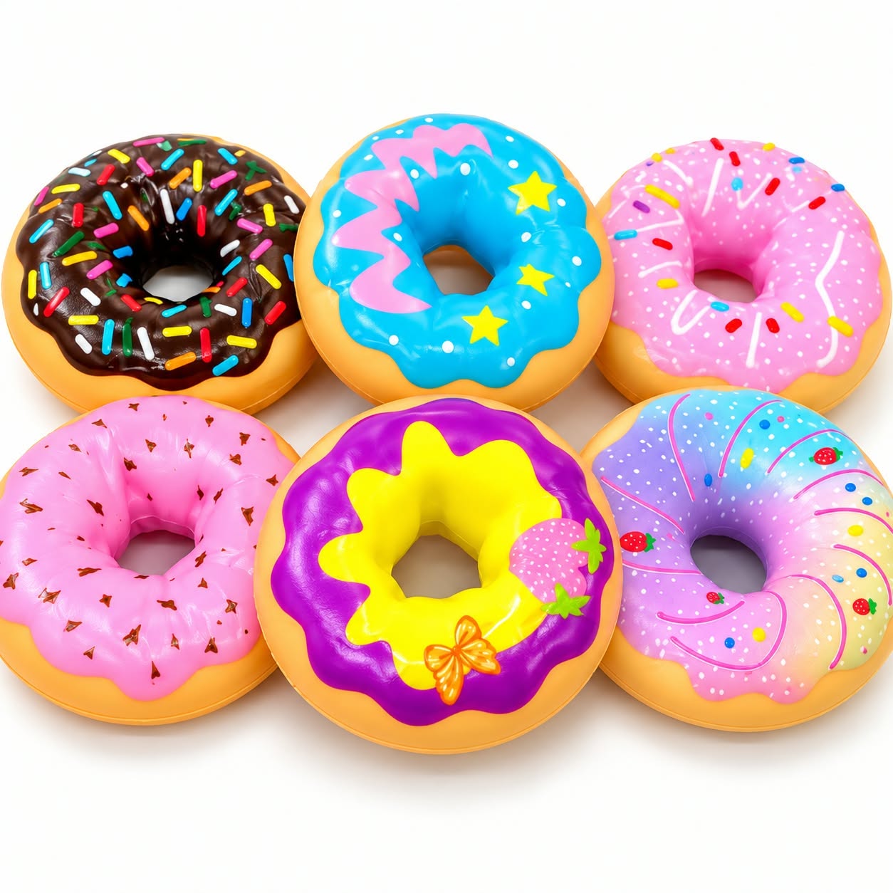 Gniotek Squishy Pączek Donut Antystresowy Zabawka Sensoryczna