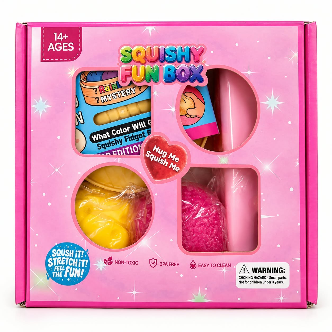 Squishy Zestaw 4x gnotki Squishy Antystresowy Gniotek Zabawka Dla Dzieci różowy - obrazek 6